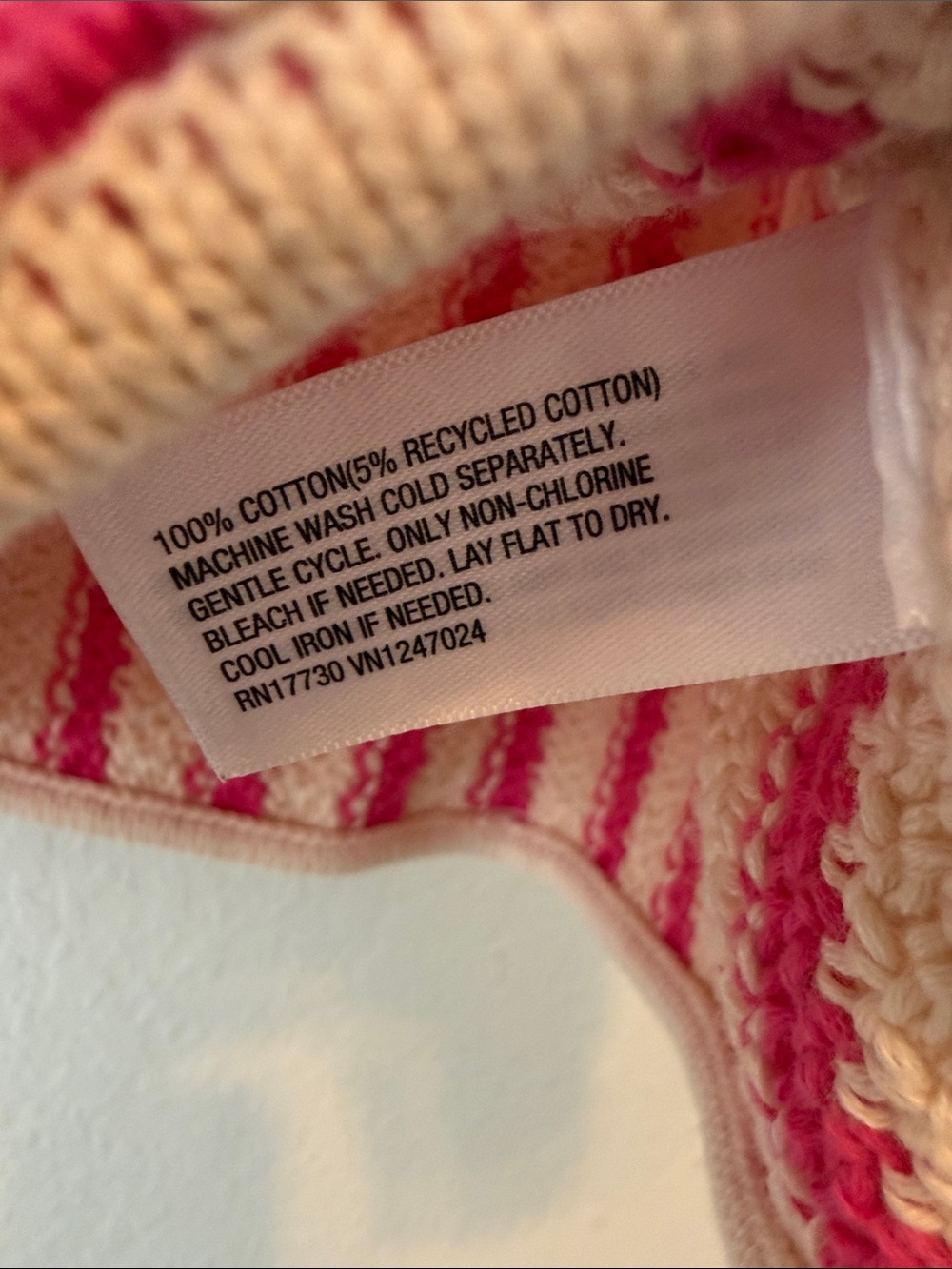 Future Collective Striped Crochet Crop Tank Top in Pink, Orange & Yellow - Picture 5 of 6